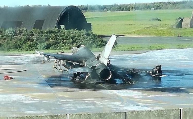 Взрив и унищожен F-16 при инцидент със стрелба в Белгия