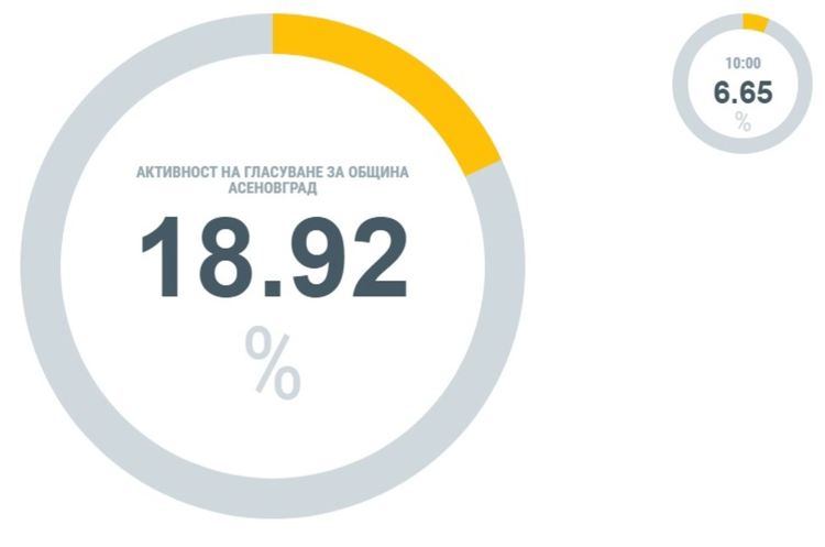 Малко над 10 хиляди са гласували в Асеновградска община до 12:30 ч.