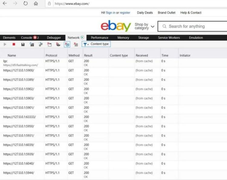 Сайтът на eBay сканира компютрите на потребителите