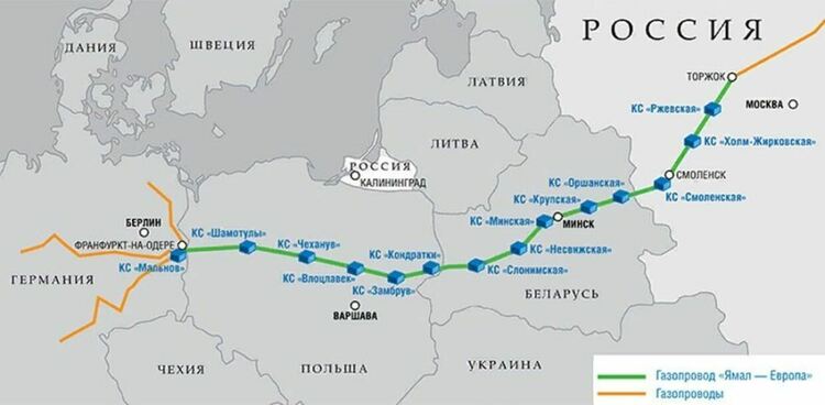 "Газпром" спира да използва газопровода "Ямал-Европа" за пренос на газ през Полша 