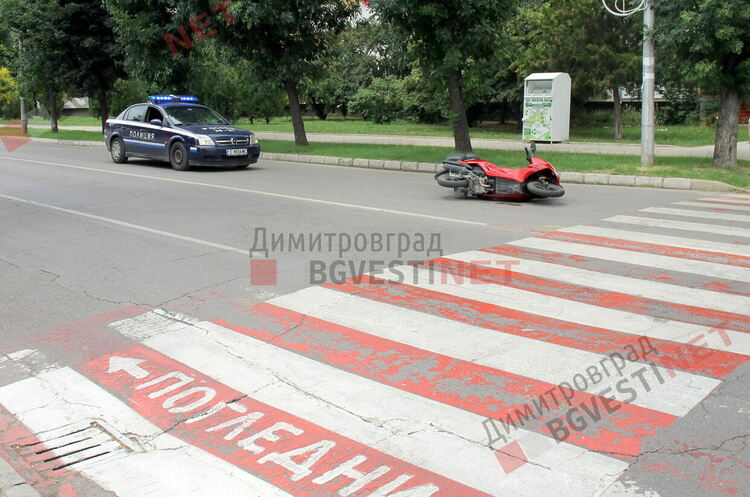 Катастрофа с моторист и последвала физическа агресия на димитровградски булевард