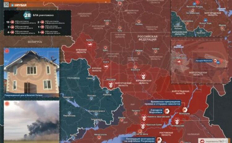 Зомби апокалипсис: Украински дронове изгориха руското летище Мариновка